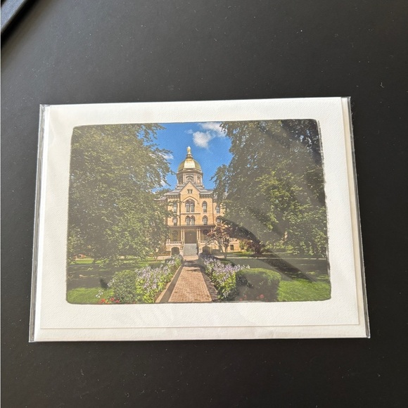 University of Notre Dame Main Building Golden Dome Fighting Irish Print Card - Picture 4 of 4
